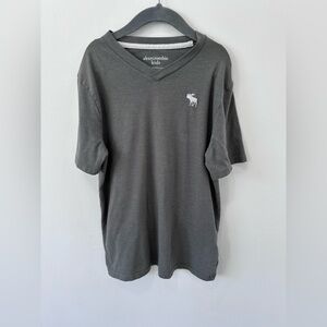 Abercrombie Kids Charcoal V-Neck Tee Shirt - Size 11/12